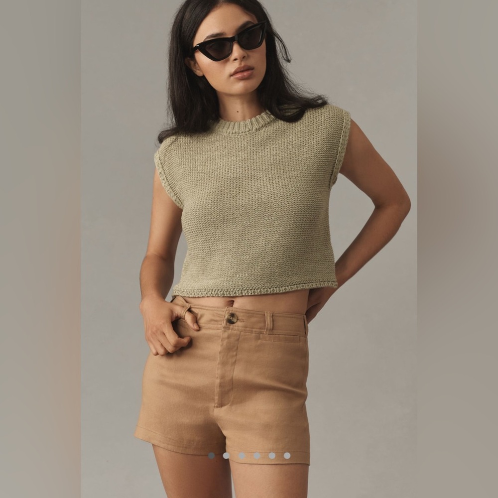 NWT The Ettie Shorts by Maeve: Pitched Linen Edition BEIGE SZ 31